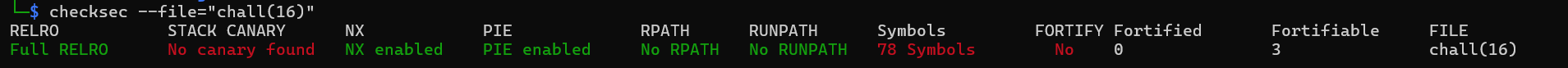 Checksec